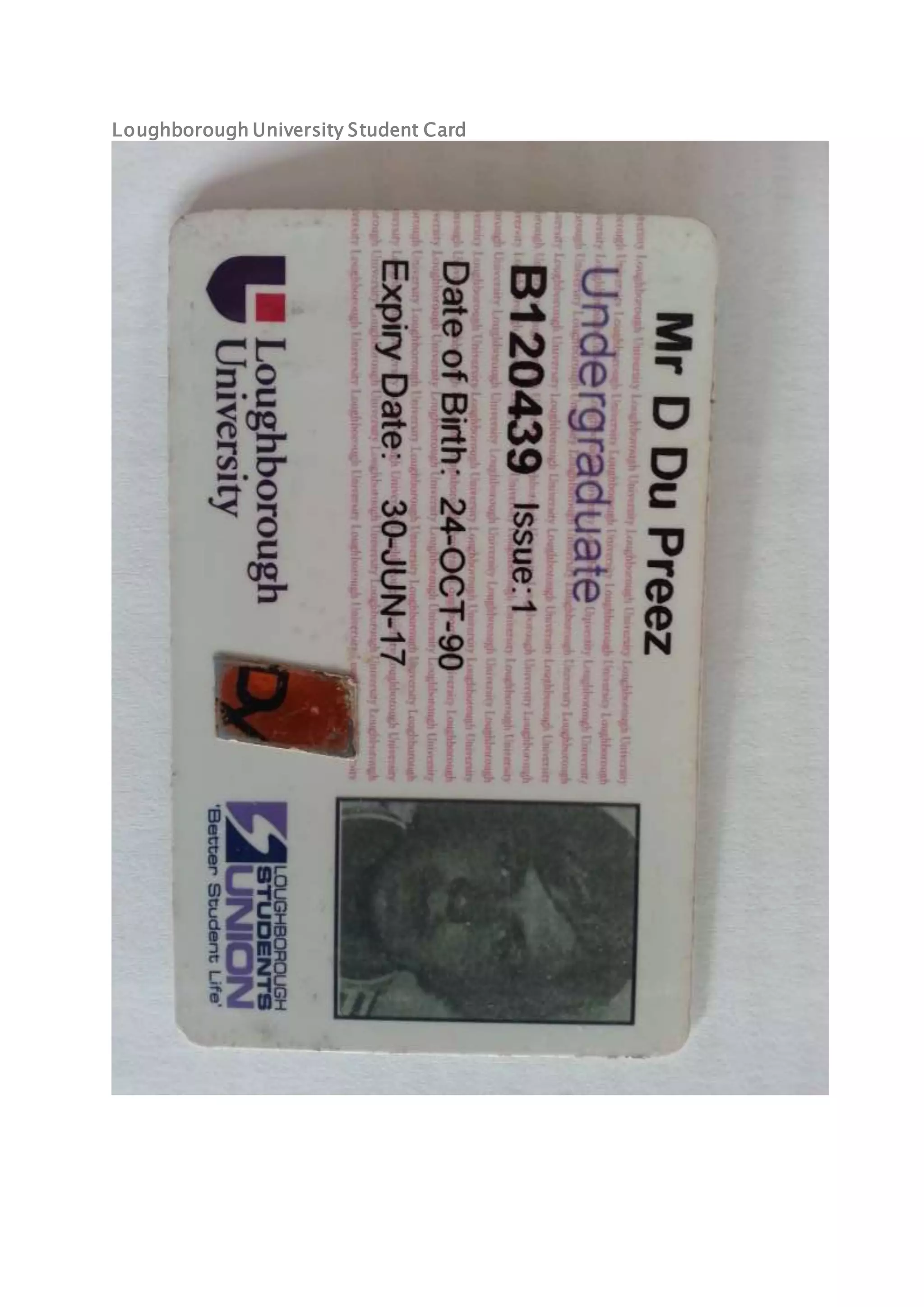 Du Student Id Card
